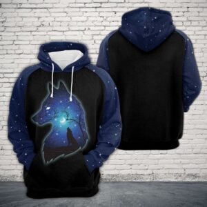 Night Wolf 3D Printed Hoodie/Zipper Hoodie