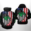 North Texas Mean Green NCAA US Flag 3D Printed Hoodie/Zipper Hoodie
