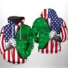 North Texas Mean Green NCAA US Flag 3D Printed Hoodie/Zipper Hoodie