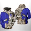 Northwestern Wildcats NCAA Camo Veteran Hunting 3D Printed Hoodie/Zipper Hoodie