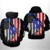 Northwestern Wildcats NCAA US Flag 3D Printed Hoodie/Zipper Hoodie