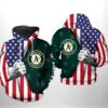 Oakland Athletics MLB US Flag 3D Printed Hoodie/Zipper Hoodie