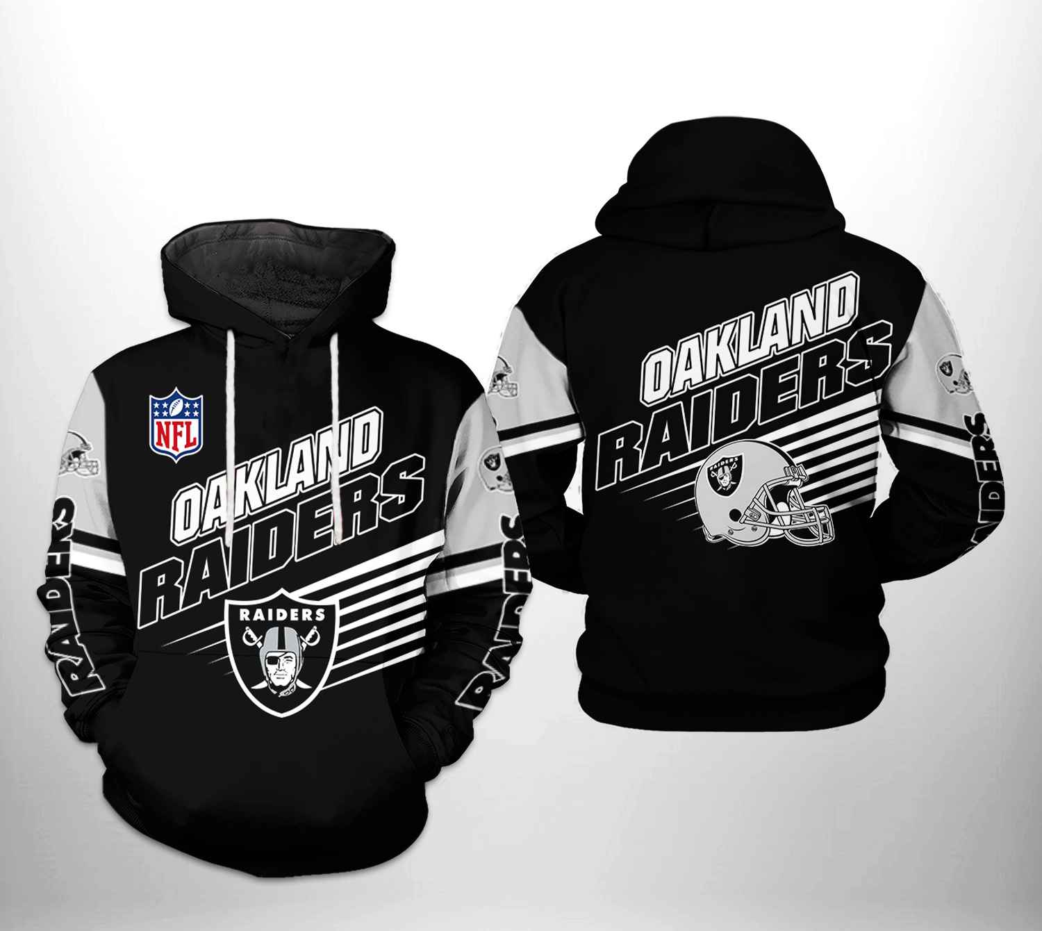 Oakland Raiders NFL Team 3D Printed Hoodie/Zipper Hoodie