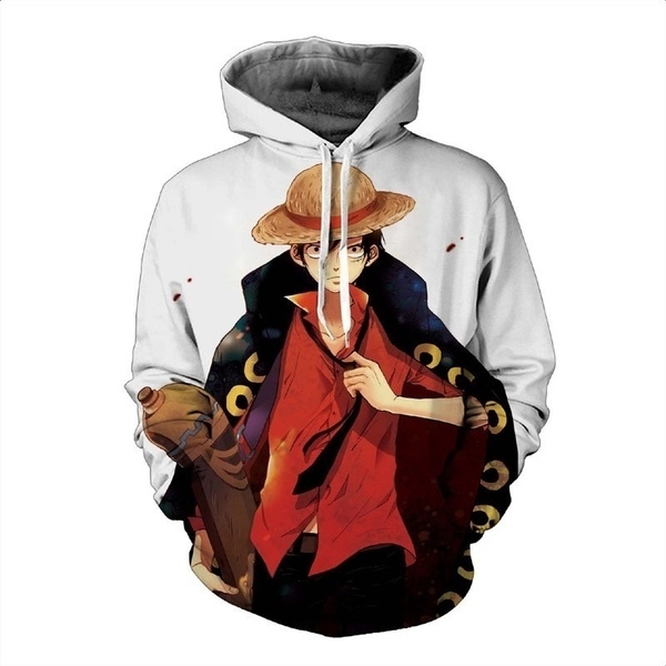 One Piece 3D Printed Hoodie/Zipper Hoodie
