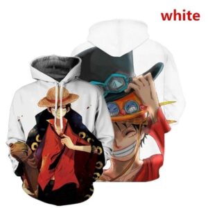 One Piece 3D Printed Hoodie/Zipper Hoodie