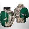Oregon Ducks NCAA Camo Veteran Hunting 3D Printed Hoodie/Zipper Hoodie