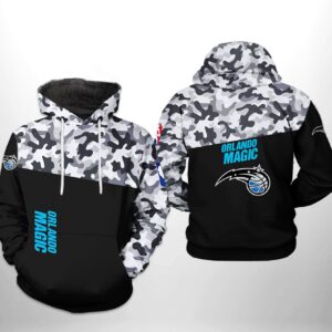 Orlando Magic NBA Camo Veteran Team 3D Printed Hoodie/Zipper Hoodie