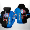 Philadelphia 76ers NBA US Flag Skull Team 3D Printed Hoodie/Zipper Hoodie