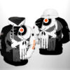 Philadelphia Flyers NHL Team Skull 3D Printed Hoodie/Zipper Hoodie