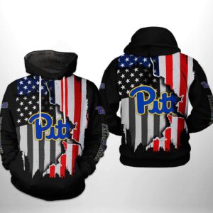 Pitt Panthers NCAA US Flag 3D Printed Hoodie/Zipper Hoodie