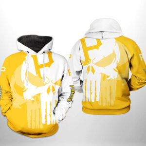 Pittsburgh Pirates MLB Team Skull 3D Printed Hoodie/Zipper Hoodie
