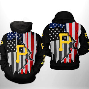 Pittsburgh Pirates MLB US Flag 3D Printed Hoodie/Zipper Hoodie