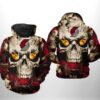 Portland Trailblazers NBA Skull 3D Printed Hoodie/Zipper Hoodie