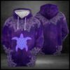 Purple Turtle Mandala 3D Printed Hoodie/Zipper Hoodie