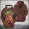 Rooster Cool 3D Printed Hoodie/Zipper Hoodie
