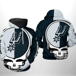 San Antonio Spurs NBA Grateful Dead 3D Printed Hoodie/Zipper Hoodie