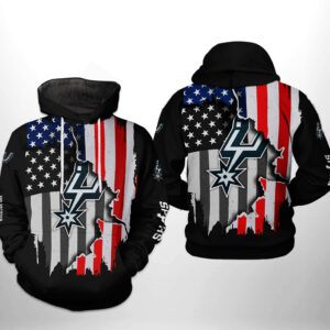 San Antonio Spurs NBA US Flag Team 3D Printed Hoodie/Zipper Hoodie