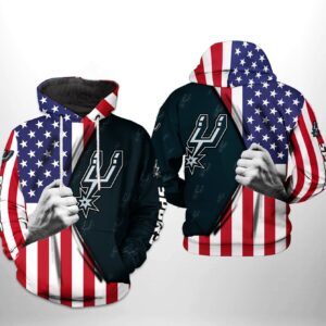 San Antonio Spurs NBA US Flag Team 3D Printed Hoodie/Zipper Hoodie