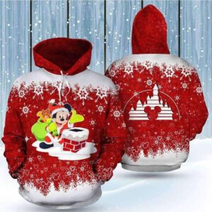 Santa Mickey 3D Printed Hoodie/Zipper Hoodie