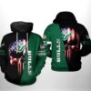 South Florida Bulls NCAA US Flag Skull 3D Printed Hoodie/Zipper Hoodie