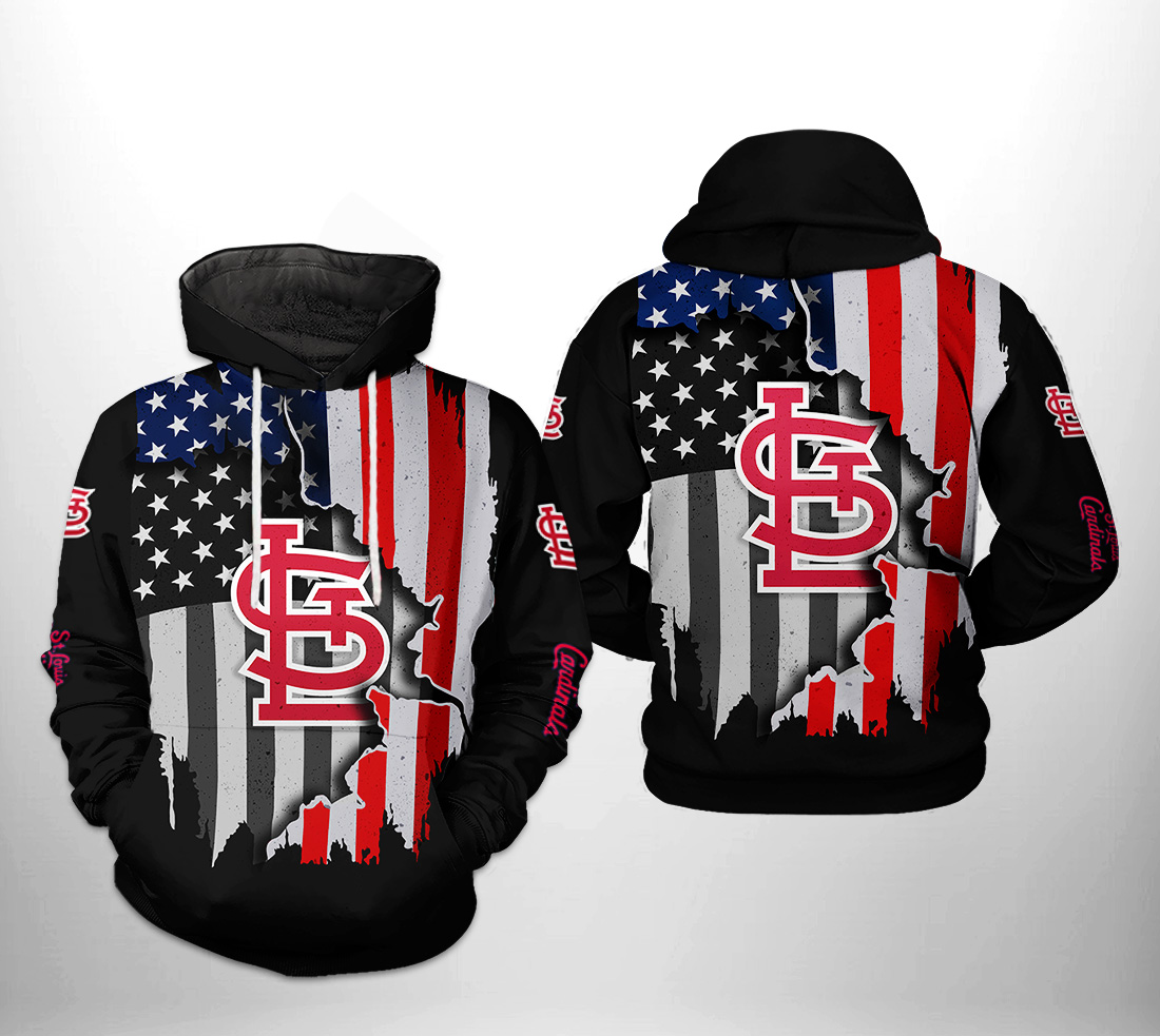 St. Louis Cardinals MLB US Flag 3D Printed Hoodie/Zipper Hoodie