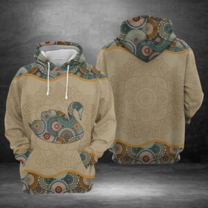 Swan Mandala 3D Printed Hoodie/Zipper Hoodie