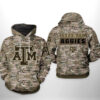 Texas A&M Aggies NCAA Camo Veteran 3D Printed Hoodie/Zipper Hoodie