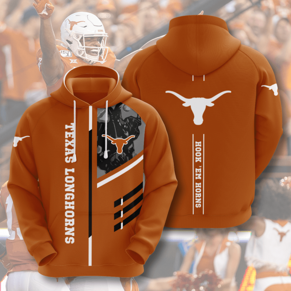 Texas Longhorns American Football 3D Printed Hoodie/Zipper Hoodie