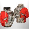 Texas Tech Red Raiders NCAA Camo Veteran Hunting 3D Printed Hoodie/Zipper Hoodie