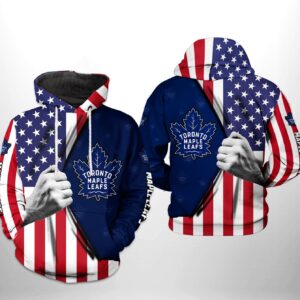 Toronto Maple Leafs NHL US FLag 3D Printed Hoodie/Zipper Hoodie
