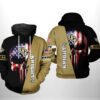 UCF Knights NCAA US Flag Skull 3D Printed Hoodie/Zipper Hoodie