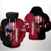 USC Trojans NCAA US Flag Skull 3D Printed Hoodie/Zipper Hoodie