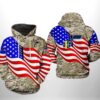 Utah Jazz NBA US Flag Camo Veteran Team 3D Printed Hoodie/Zipper Hoodie