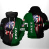 Utah Jazz NBA US Flag Skull Team 3D Printed Hoodie/Zipper Hoodie