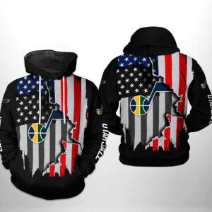Utah Jazz NBA US Flag Team 3D Printed Hoodie/Zipper Hoodie