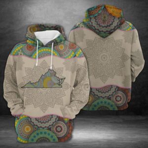 Virginia Mandala 3D Printed Hoodie/Zipper Hoodie