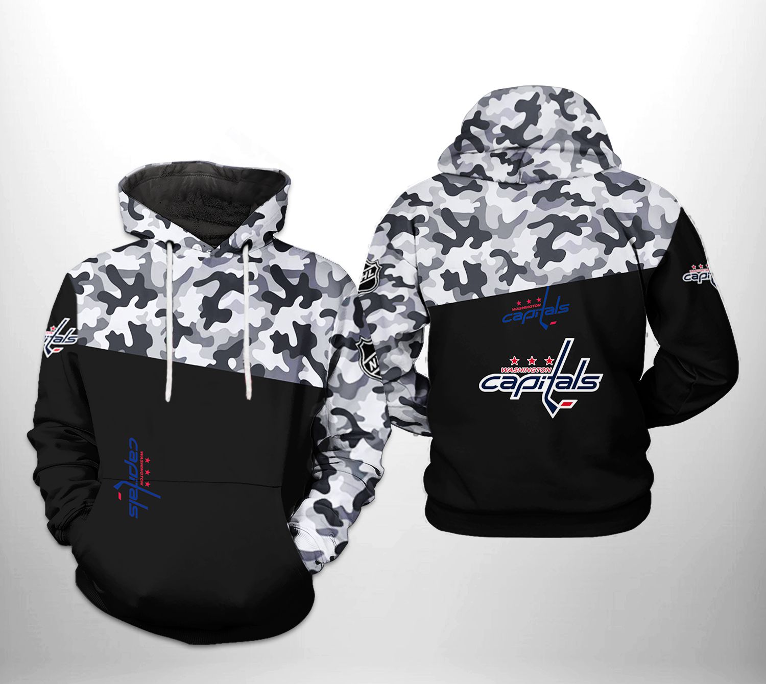 NHL Washington Capitals Vintage 3D Hoodie Zip Hoodie For Fans