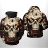 Washington Redskins NFL Skull Team 3D Printed Hoodie/Zipper Hoodie