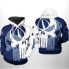 Washington Wizards NBA Team Skull 3D Printed Hoodie/Zipper Hoodie