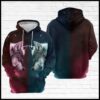 Wolf Galaxy 3D Printed Hoodie/Zipper Hoodie