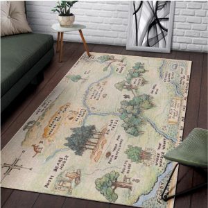 100 Acre Wood Map Winnie The Pooh Jungle Limited Edition Rug Carpet