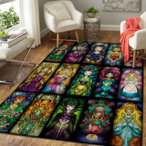 20 Disney Princesses in One Living Room Rug Carpet