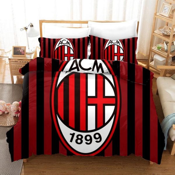 Ac Milan Duvet Cover and Pillowcase Set Bedding Set