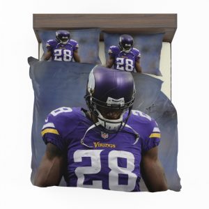 Adrian Peterson Minnesota Vikings American Football Duvet Cover and Pillowcase Set Bedding Set
