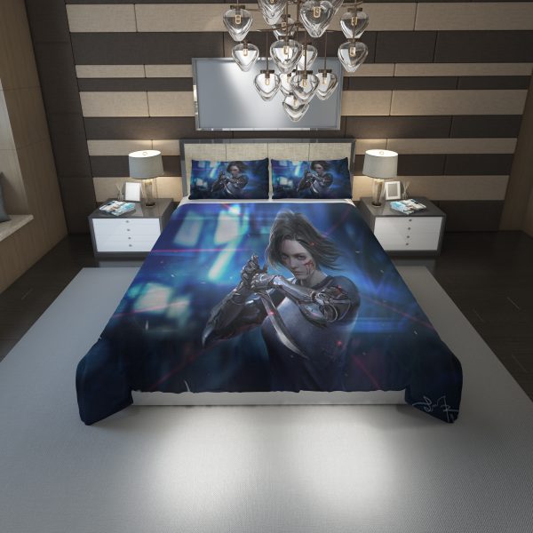 Alita Battle Angel Hd Duvet Cover and Pillowcase Set Bedding Set 1173