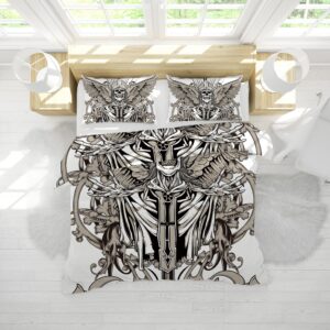 Angel Skull Duvet Cover and Pillowcase Set Bedding Set