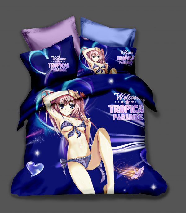 Animation Girl Comic Game 2 Duvet Cover and Pillowcase Set Bedding Set