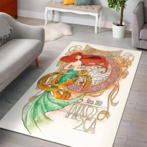 Ariel disney princess characters disney movies area rugs living room carpet
