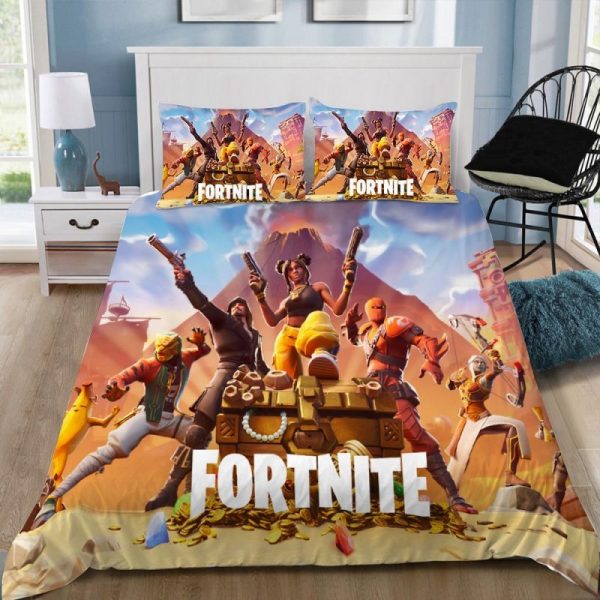 Battle Royale 3 Fortnite Gamer Duvet Cover and Pillowcase Set Bedding Set 77