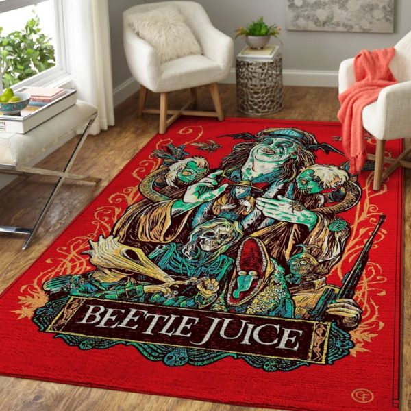 Beetlejuice Poster Movie Living Room Rug Carpet